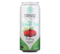 Tè Verde Freddo Biologico Zero Calorie Lampone 16 Oz (Confezione Da 12) Di Steaz