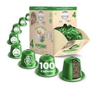 Tè verde premium - 100 capsule di tè compatibili con macchine per capsule Nespresso, con note di menta piperita naturali e rinfrescanti per un'esperienza tonificante - di La Natura Lifestyle