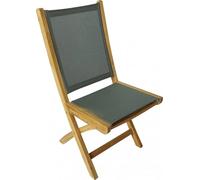 TE804332 - Sedia da giardino pieghevole, 48x55x89cm, colore Grigio e Marrone