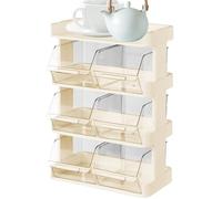 Tea Bag nizer, elegante postazione portaoggetti da scrivania con scomparti per infusioni di tè e zucchero, robusto supporto per casa, ufficio, reception, sala pausa, sala d'attesa