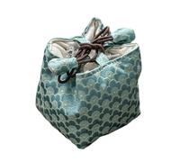 Tea Bag Organizer - Aesthetic Drawstring Pouch, Portable Tea Bag Cup Container for Travel, Premium Quality Holder, Storage Base with Silk Feel Finish, Robust Organizing Tool for Home and Offices