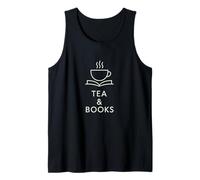 Tea & Books Minimal Reader Accogliente Estetica Canotta