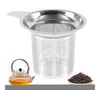 Tea Filter Spoon, Coffee Mesh Strainer, Stainless Steel Infuser Tool, Ultra-Fine Sifting Screen, Heat-Resistant Handle Grip, Brewing Use for Travel Dorm Outdoor Party