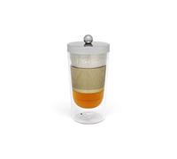 Tea for one Lucca glass with stainless steel filter and lid