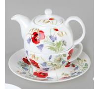 Tea For One Set English Meadow Bone China Porcellana Roy Kirkham