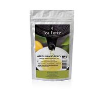 Tea Forté Green Mango Peach - Tè verde biologico pesca mango - Tè intero a foglia - Bustina di tè con cerniera 454 gr