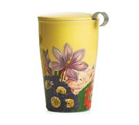 Tea Forte, tazza Kati, tazza con infusore per tè in ceramica con cestello per infusore e coperchio per macerare il tè sfuso in foglie (Soleil)