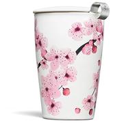 Tea Forte Kati Cup Tazza da infusore da tè in ceramica con cestino e coperchio per ripiani, Hanami