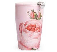 Tea Forte Kati Cup Tazza da infusore da tè in ceramica con cestino e coperchio per ripiani, Jardin