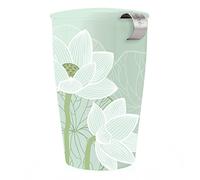 Tea Forte Kati Cup Tazza da infusore da tè in ceramica con cestino e coperchio per ripiani, Loto