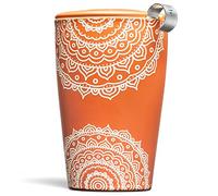Tea Forté KATI - Tazza da tè in ceramica con infusore e coperchio per infusione di foglie sfuse
