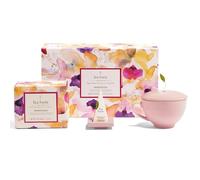 Tea Forte, set da tè regalo con tazza da caffè, vassoio da tè e 10 bustine per infusore da tè piramidali artigianali (Mariposa)