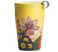 Tea Forte, tazza Kati, tazza con infusore per tè in ceramica con cestello per infusore e coperchio per macerare il tè sfuso in foglie (Soleil)