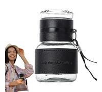 Tea Infuser Bottle, 320ml Infuser Bottle, 5.2x3.1 Inches Vessel with Borosilicate Glass Build, Leaf-Water Separation System, 3D Transparent Chamber with Modern Style, Brewing Tool for Home and Office