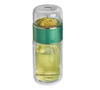 Tea Infuser Bottle - Double Layer Insulated Tea Tumbler Mug, Leak Resistant Brewing Flask, SeparateTea Water Chamber Design, Portable Loose Leaf Flower Maker For Home Travel Daily Hydration Use