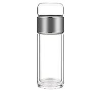 Tea Infuser for Loose Tea - Têa Infuser Glass Bottle | Teâ Bottle with Infusers | Travel Bottles for Infused Teâ | Travel Têâ Infusers Mug | Portable Tumbler | Double Wall Glass Têa Infusêr Bottles