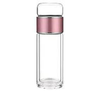 Tea Infuser for Loose Tea - Têa Infuser Glass Bottle | Teâ Bottle with Infusers | Travel Bottles for Infused Teâ | Travel Têâ Infusers Mug | Portable Tumbler | Double Wall Glass Têa Infusêr Bottles
