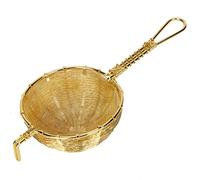 Tea Infuser Strainer Hand Made Copper Reusable Teapot Filter with Long Handle for Tea Maker Premium Quality Durable Tea Accessory for Loose Leaf Tea Enthusiasts