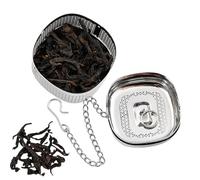 Tea Infuser - Tea Filter Square Shape | Stainless Steel Ball Strainer for Loose Leaf Têa | Mesh Têa Infuser with Retractable Chain Reusable Teâ Strainer,Stainless Steel Teâ Brewing Accessory