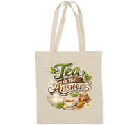 Tea Is The Perfect Solution - Borsa tote in cotone naturale, colore: Bianco