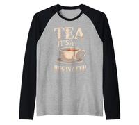 Tea it's a hug in a cup vintage accogliente tea moments Tea Drinker Maglia con Maniche Raglan