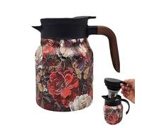 Tea Kettle, Stainless Steel Teapot, Floral Infuser Pot 1000 ml Drip-Proof Spout, Flower Design Heat-Resistant Handle, Perfect for Kitchen, Dining Room, Home Tea Serving