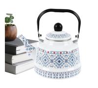Tea Kettle, Vintage Enamel Tea Kettle - 2.5L Retro Enamel Teapot | for Home Kitchen Dorm Apartment Picnic Camping Yards Porches Gardens Lawn