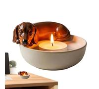Tea Light Candle Holder - Dog Design Candlestick Tray | Decorative Candle Holders For Kitchen Thanksgiving Wedding Holiday Home Centerpiece Dining Christmas Event