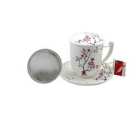 Tea Logic Cherry Blossom - Tazza per tè alle erbe, 380 ml