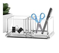 Tea Organiser - Teabag Organiser | Tea Box Organisers | Clear Acrylic Teabag Container 2 Compartments | Stackable Teea Bustine Holder Easy to Access Teabags Organizer | Sugar Packet Holder