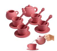 Tea Party Set, Silicone Teapot Playset, Pretend Play Kit with Smart Style, Preschool Gear for Daily Fun, Play Mate, Tea Party Set for Kids Playdates Birthday Holiday Kindergarten Family Night Daycare