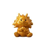 Tea pet， Accessori for set da tè in resina con drago dei cartoni animati che cambiano colore, statua di Loong for la cerimonia del tè, scrivania for animali domestici(C)
