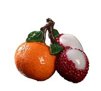 Tea pet, Decorazione for il tè con tre litchi che cambiano colore, finta frutta, set da tè, accessori, decorazioni da tavola, regali