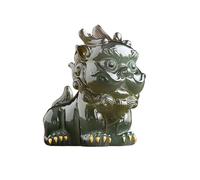 Tea pet， Set da tè in resina con animali selvatici mitologici che cambiano colore, statuetta da scrivania, decorazione da tè, regali for la sala da tè(B)