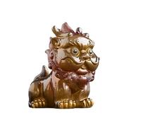 Tea pet， Set da tè in resina con animali selvatici mitologici che cambiano colore, statuetta da scrivania, decorazione da tè, regali for la sala da tè(A)