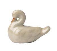 Tea pet， Statuetta in ceramica a forma di anatroccolo, accessorio for il set da tè, for la cerimonia del tè, for animali domestici, come ornamento da regalare.(White,C)