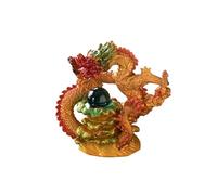Tea pet， Statuetta Loong che cambia colore, decorazione for il set da tè, regali for la decorazione della tavola(Gold)