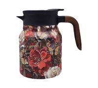 Tea Pot - 1000ml Vintage Stainless Steel Teas Pot With Built-In Infuser | Insulated Tea Kettle, Multi-Layer Heat Retention, Drip-Proof Spout For Smooth Pouring, Classic Floral Design