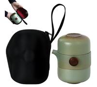 Tea pot ceramica 4 pezzi/set ceramica portatile teat teatro giapponese Tociera giapponese e tazza set elegante kung fu con borsa per picnic, ufficio, auto e viaggi