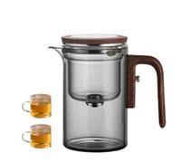 Tea Pot Enchantipot Magic Teapot, Magic Tea Pot Glass, Teapot with Strainer - 600/800ml Heat-Resistant Borosilicate Witchcraft for Loose Leaf(Black)