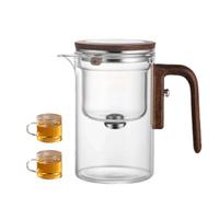 Tea Pot Enchantipot Magic Teapot, Magic Tea Pot Glass, Teapot with Strainer - 600/800ml Heat-Resistant Borosilicate Witchcraft for Loose Leaf(White)
