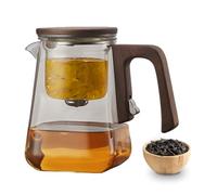 Tea Pot With Infusers for Loose - Glass Kettle Teapot With Strainer,Multifunctional Water Separation Teapot Magnetic Glass Filter Set for Green Black Oolong Hot Oro Freddo Tea