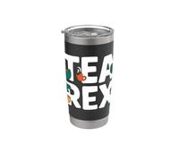 Tea Rex Dinosaur Humor Amanti del tè Bicchiere termico in acciaio inox doppia parete