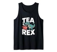 Tea Rex Dinosauro che tiene tazza caffè umorismo Canotta