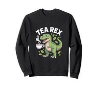Tea Rex dinosauro con foglie di tazza da tè Felpa