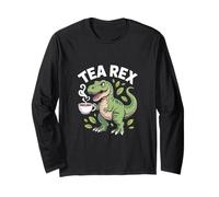 Tea Rex dinosauro con foglie di tazza da tè Maglia a Manica
