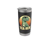 Tea Rex - Divertente bevitore di tè retrò per amanti dei dinosauri T-Rex Bicchiere termico in acciaio inox doppia parete