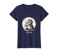 Tea-Rex - Simpatico Dinosauro T-Rex Maglietta, Donna, Navy, XXL