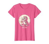 Tea-Rex - Simpatico Dinosauro T-Rex Maglietta, Donna, Rosa mélange, L