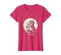 Tea-Rex - Simpatico Dinosauro T-Rex Maglietta, Donna, Rosso mélange, L